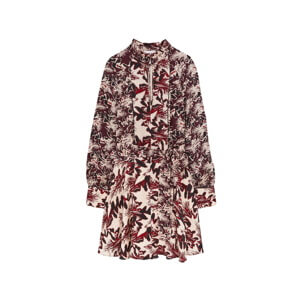 REISS LORA  Printed Tie-Waist Flippy Mini Dress